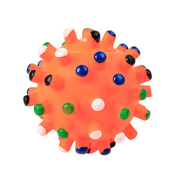 Small Dog Toys 7Pcs Colorful  Pet Puppy Squeaky Chews Squeaker Quack Sound Toy Pet Toy Ball For Dog Pet Teeth Training Dog Games