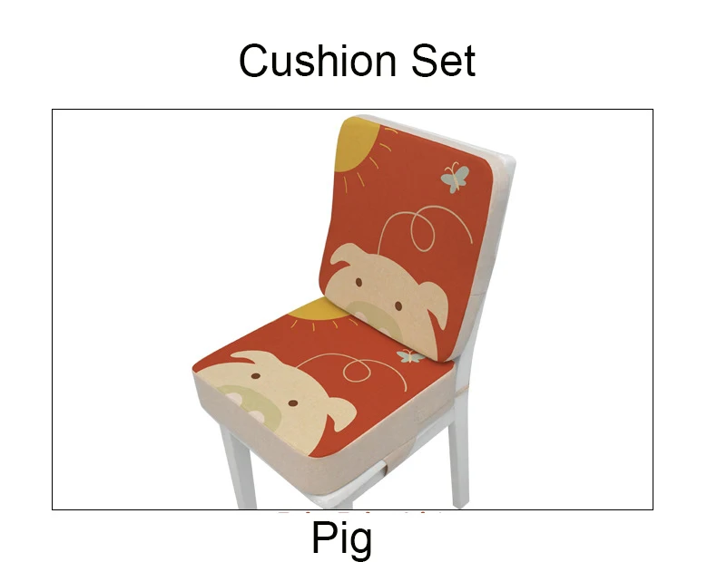 10 см толстые детские автокресла подушка коврик подушка для высокого стула коврик подушка для кормления Подушка для стула коврик для коляски Подушка коврик - Цвет: 2 Pcs Set Pig
