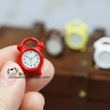 Мини кукольный домик для дома аксессуары для сцены съесть мини модель моделирования сплав маленький будильник