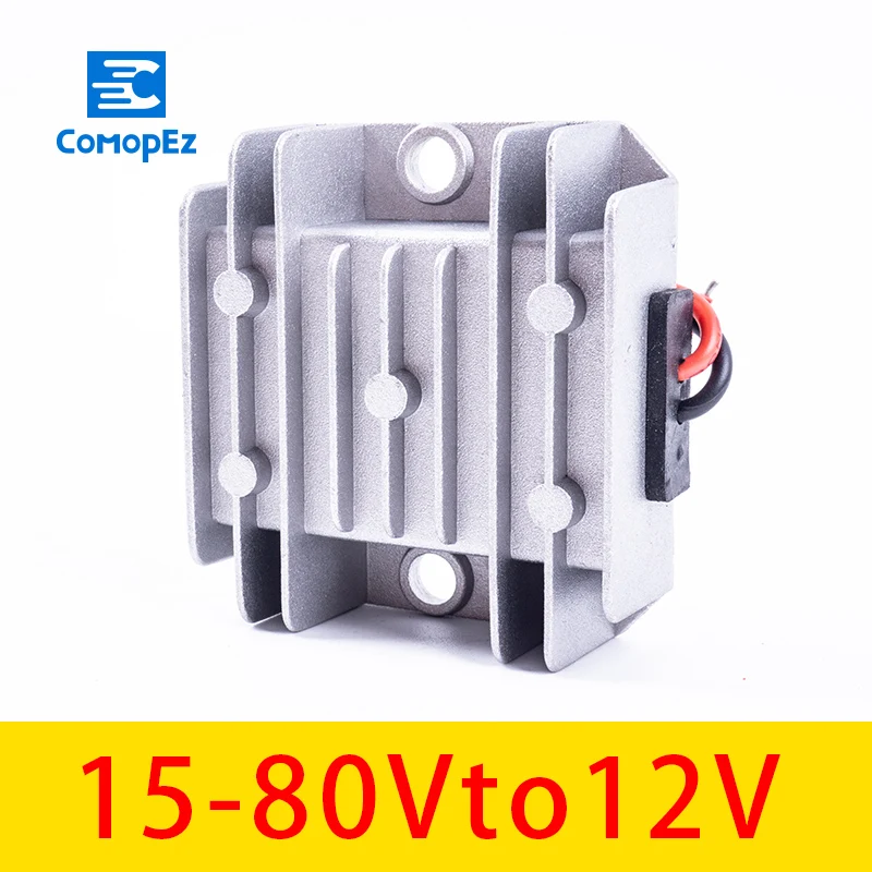 

15-80V TO 12V 1A 2A 3A DC DC Converter Waterproof Power Converter Car Step Down Reducer Power Supply Module Transformer