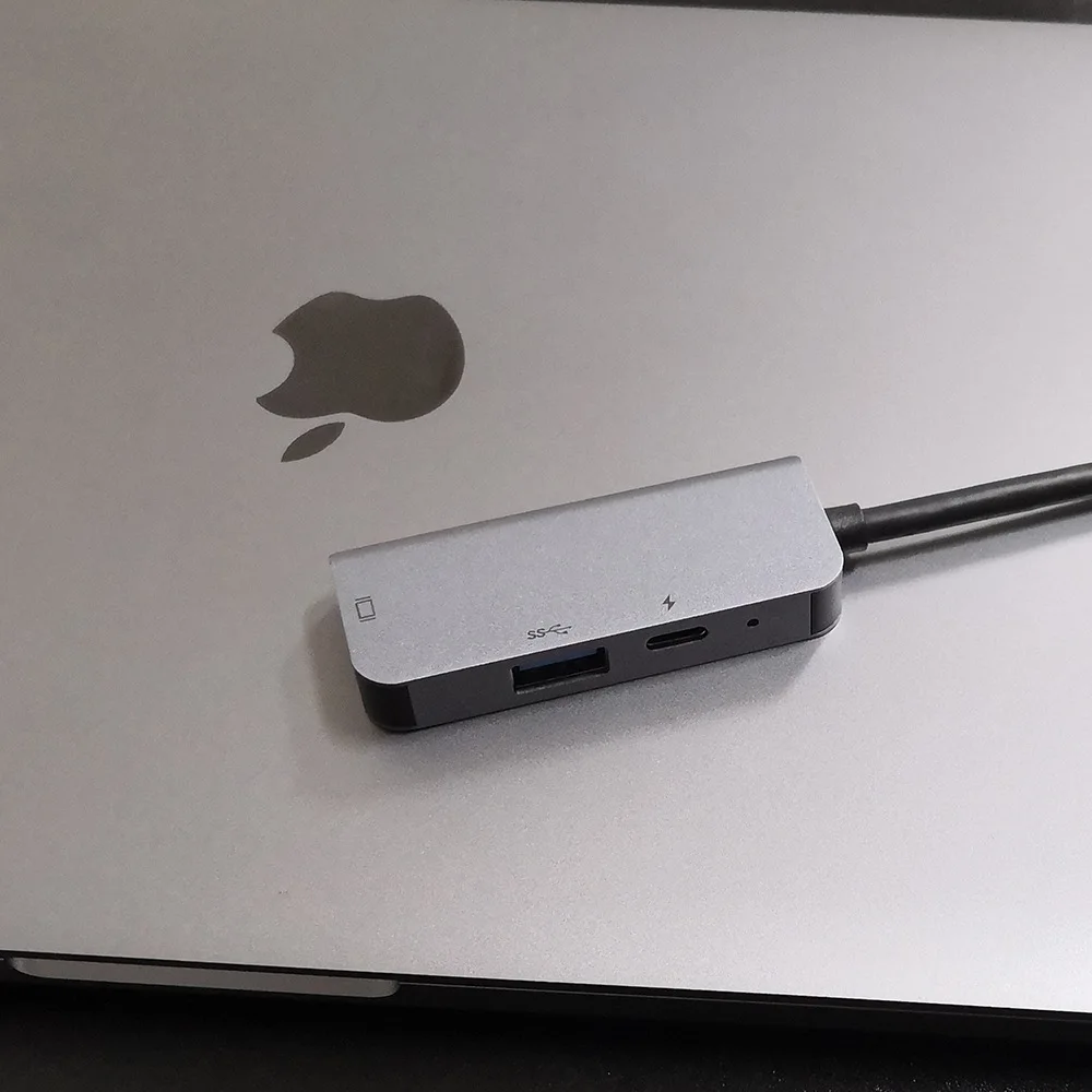 3 в 1 USB C type C к HDMI 4K адаптер док-станция USB3.0 PD втулка для быстрой зарядки Thunderbolt 3 для Macbook pro huawei Matebook samsung s9