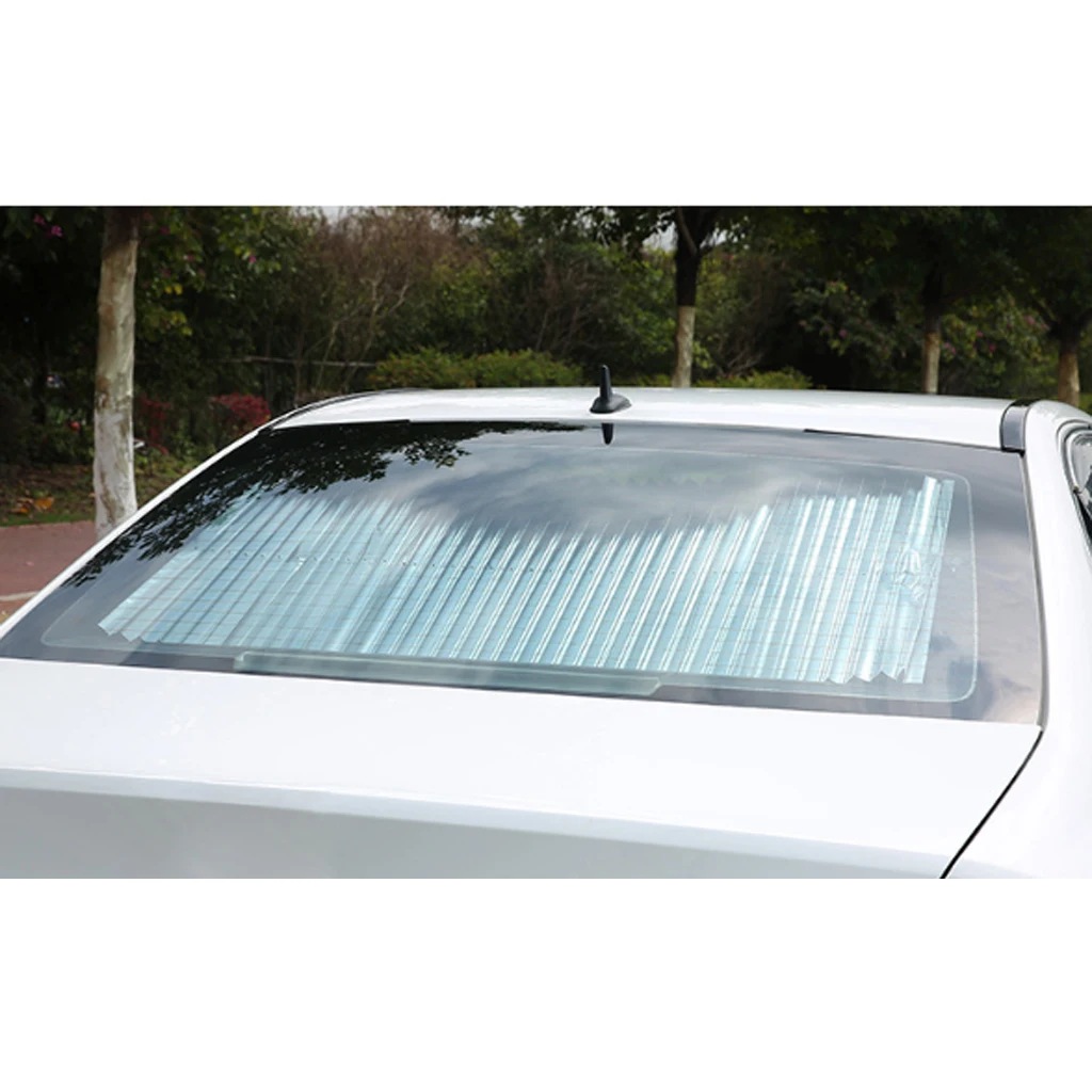 46*140cm Retractable Car Sun Insulation Curtain Length Adjustable UV Protection Rolling Cover Auto Retractable Visor Cover