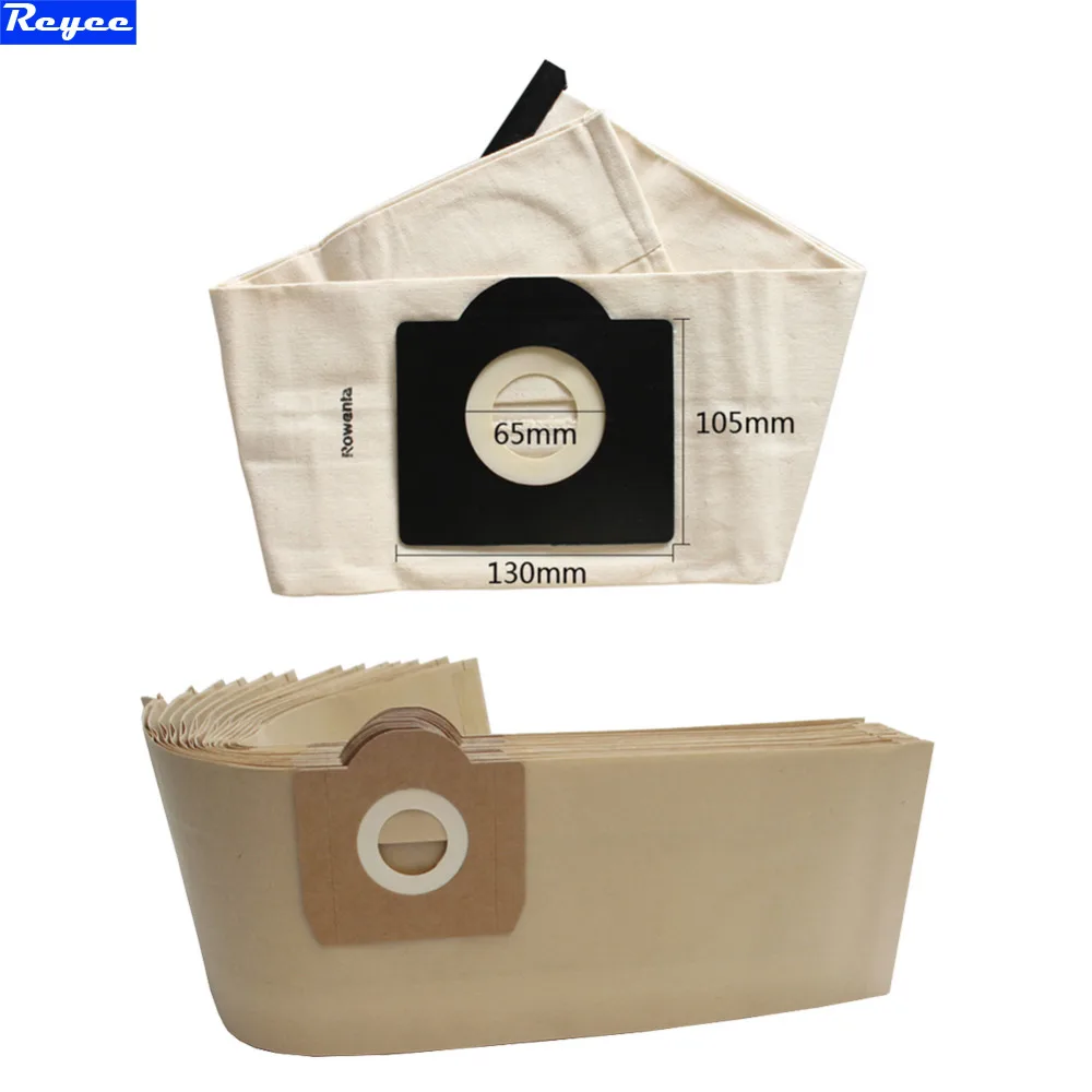 5Pcs Total ZR814 Vacuum Cleaner 4 * Paper DustBags + 1 * Washable Dust