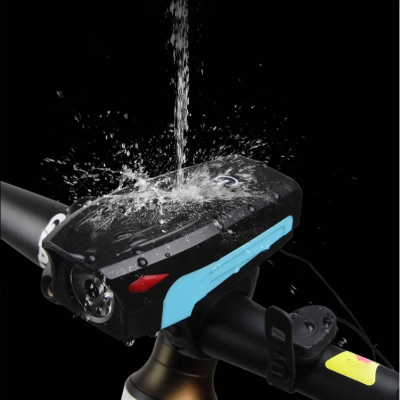 

Cool Bike LED Warning Super Loud Speaker Light Waterproof USB Charging Touch Headlight Outdoor Night Riding Equipment Pro