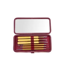 6 шт. набор по уходу за кожей премиум угрей головы комедоны, акне прыщи инструмент для удаления пятен экстрактор Пинцет для выдавливания прыщей KH12