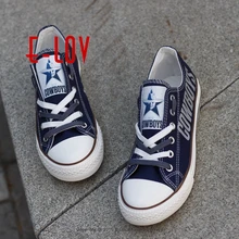 Hot Sale Dallas Cowboys Team USA Canvas Shoes Drop Shipping Print Casual Shoes Graffiti Canvas Shoes Men Boys Fans Gift