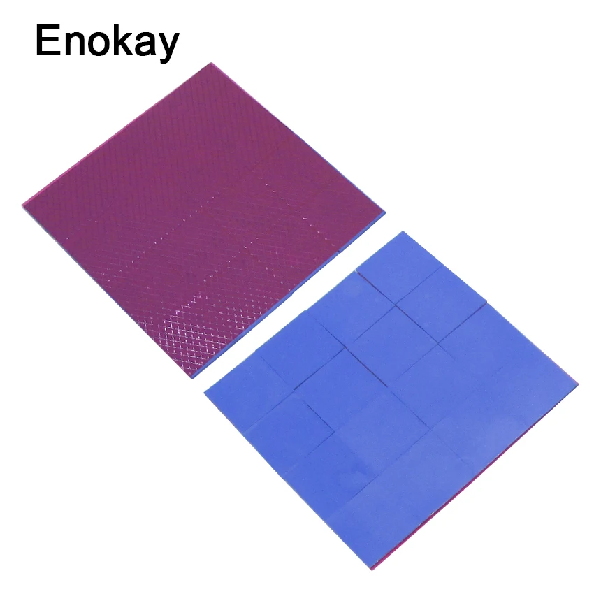 Enokay 3 шт. 25x25x1 мм синий Теплопроводящий чипсет силиконовая паста