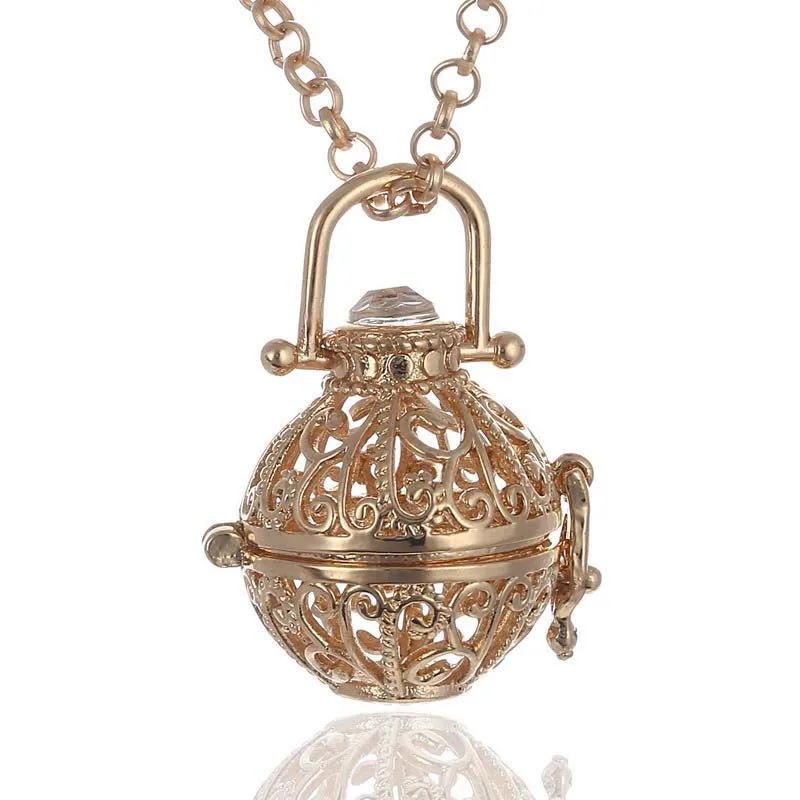 Ароматический диффузор ожерелье Открытый Античный винтажный медальон кулон парфюм эфирное масло ароматерапия медальон ожерелье жемчужные клетки