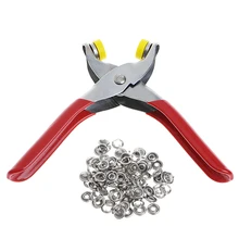 1 Set Hot 100Pcs Ring Snap + Metal Prong Ring Snap Fasteners Press Studs Poppers Plier