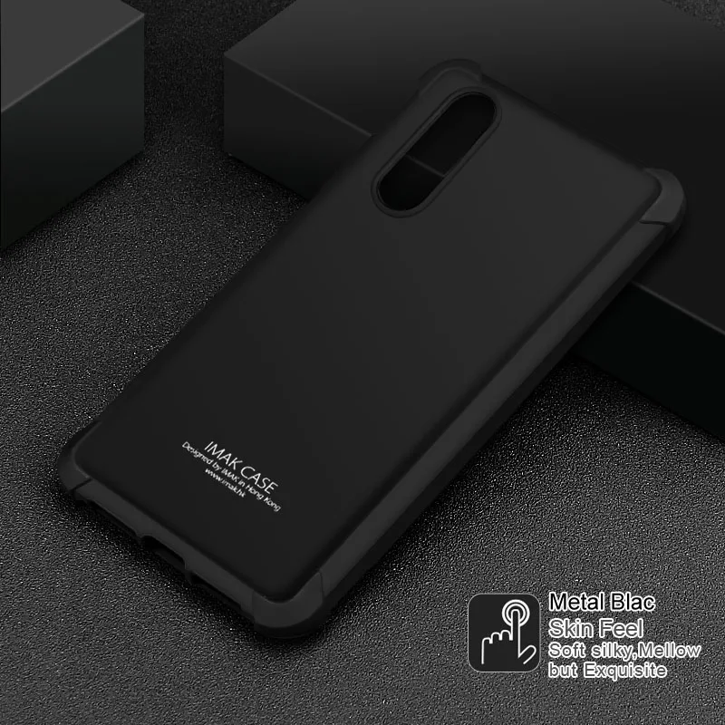 Чехол IMAK для Sharp Aquos S2 крышка с защитой от падения защита, подушка безопасности крышка для Sharp Aquos S2 Высокое качество Мягкий ТПУ чехол - Цвет: Metal Black