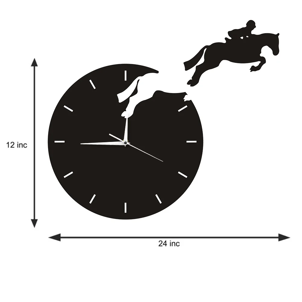 Настенные часы Horseriding современный дизайн настенные наручные для прыжков по