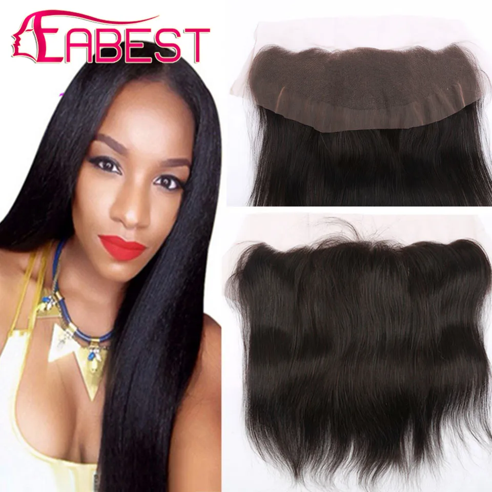 Can Be Bleached Knots Lace Front Closure Piece Straight Frontal Virgin
