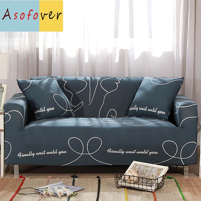 Black And White Sofa Cover Elastic Sofa Slipcover Cubre Sofa Stretch