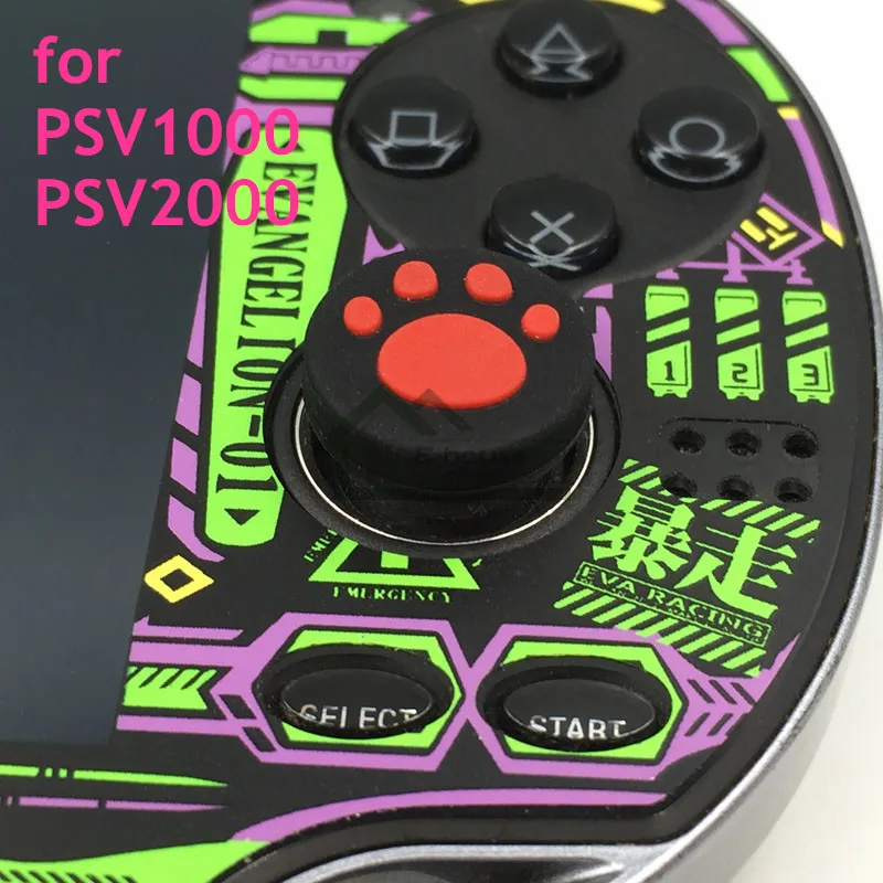

5pcs for PSV1000 PSV2000 Cat Claw Design Silicone Analog Thumb Sticks Grips Joystick Cap Cover replacement for PS Vita 1000 2000