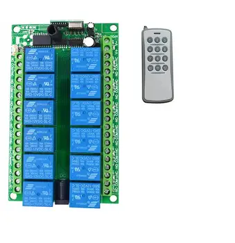 

Universal Long range DC 12V 12 V 12CH Wireless Remote Control Switch Transmitter Receiver for Appliances Garage Door light lamp