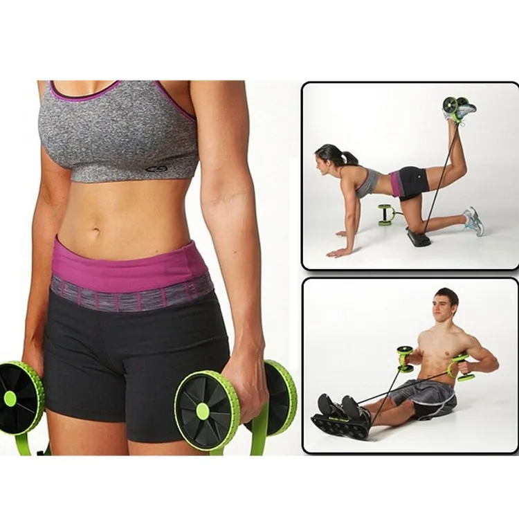 brand new double-wheeled ab roller Men Woman comprehensive fitness wheel exercise waist & abdomen exercise trainer