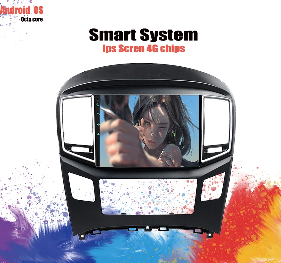 2 DIn Android 10 0 4 Гб + 64 8 ядерный автомобильный dvd плеер GPS ГЛОНАСС радио wifi BT для HYUNDAI H1