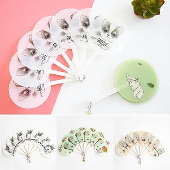 

Cute Fruit Portable Hand Fans Folding Fan Plastic Cartoon Animal Circular Summer Supplies Children Students Gift