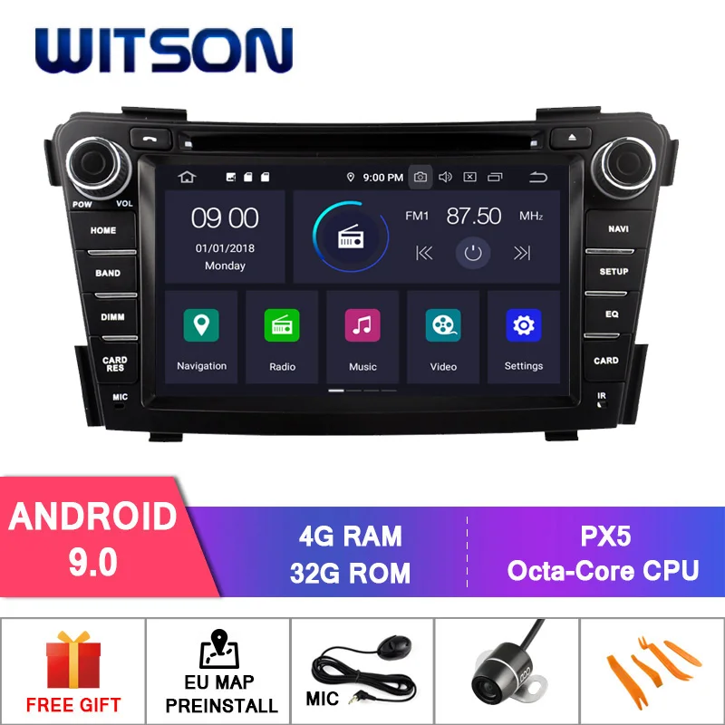 

WITSON Android 9.0 IPS HD Screen for HYUNDAI I40 2012-2014 CAR DVD RADIO 4GB RAM+32GB FLASH 8 Octa Core STEREO+DVR/WIFI+DSP+DAB