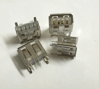 

A Type Flat Angle Female USB PCB Connector Socket USB Jack Plug black SB 2.0 Female Type A 4 Pin PCB Connnector Socket Jack Plug