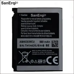 Телефон Батарея AB653039CE AB653039CU для samsung S7330 F609 E958 U900 U800E телефон Батарея 880 мАч