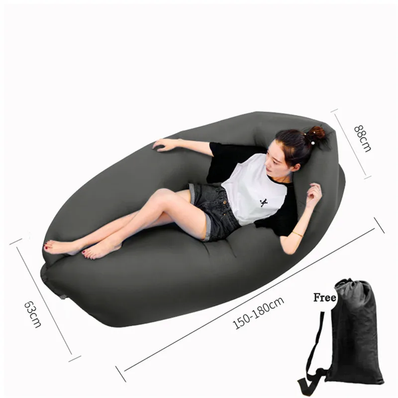 

Light sleeping bag Waterproof Inflatable bag lazy sofa camping Sleeping bags air bed Adult Beach Lounge Chair Fast Folding