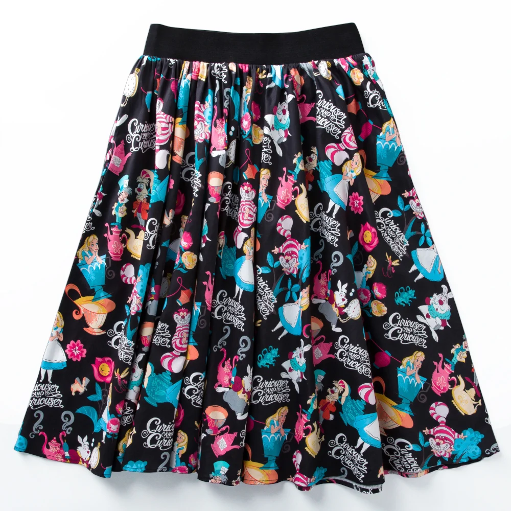 Candow Look, Новое поступление, модная женская плиссированная юбка с высокой талией и принтом в стиле ретро, один размер