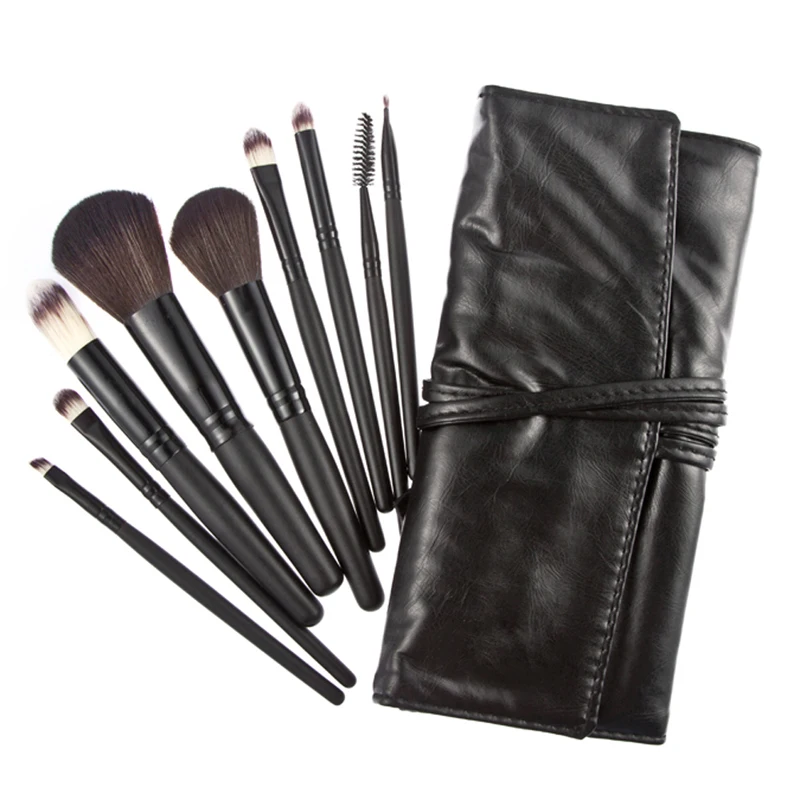 

9 pcs Maquiagem makeup brushes set Eyeshadow Pro Cosmetic Makeup Brushes Set kit Black pinceaux brochas pincel maquillage