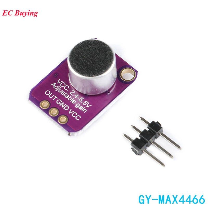GY-MAX4466 Electret Microphone Amplifier with Adjustable Gain for Arduino GY-MAX4466 Electret Microphone Amplifier with Adjustable Gain for Arduino