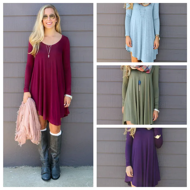 Purple Plus Size Shirt Dresses Fashion Dresses