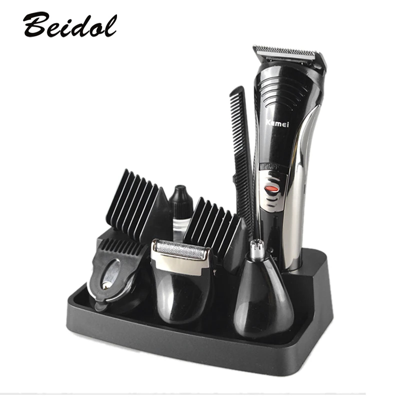 

Professional 7-in-1 Electric Grooming Beard Hair Shaver Men's Razor Trimmer Kit Kemei KM-590A free shipping Razor
