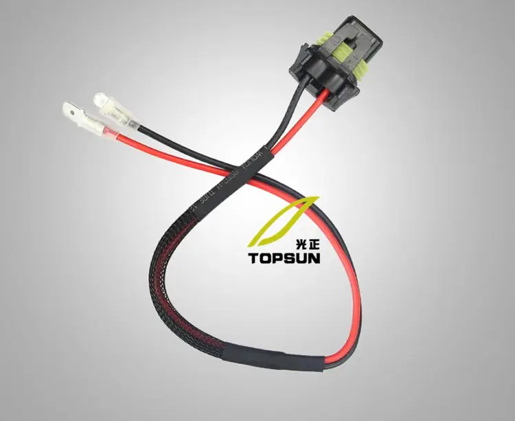 

2 Pcs/lot Ballast Input Power Cable Wire Harness Plugs, Power Cord Connect Battery To Ballast For Xenon Bulb Headlamp