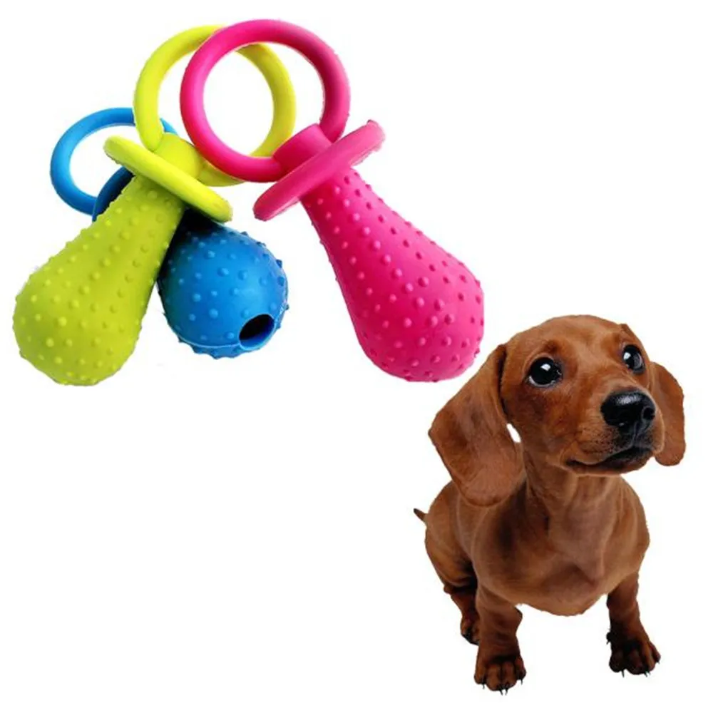 NEW Pet Dog Puppy Rubber Dental Teeth Chew Bone Play Training Fetch Fun