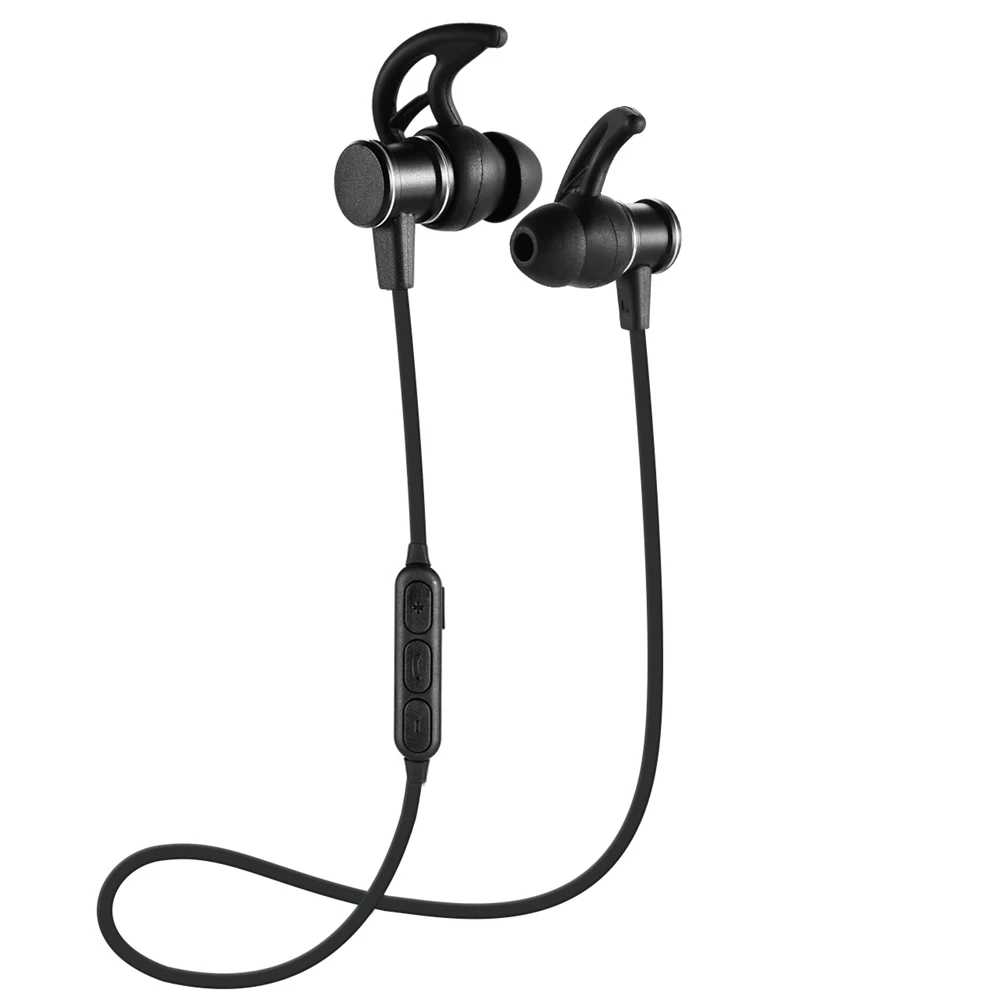 Qijiagu Dalam-Telinga Nirkabel Earphone Headset Magnetik Kontrol Komputer Ponsel Pintar dengan Mikrofon untuk Android iPhone Handphone