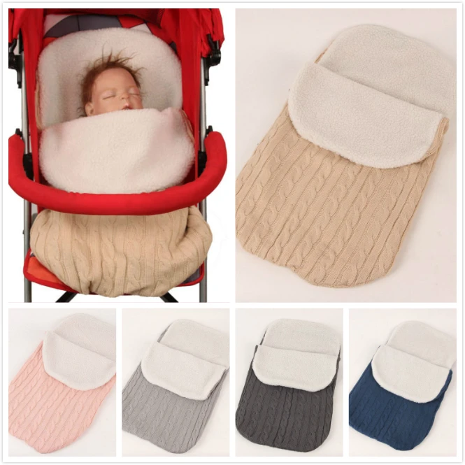 Спальные мешки для новорожденных; зимние теплые вязаные крючком пеленки; Пеленальное Одеяло; мягкие хлопковые спальные мешки