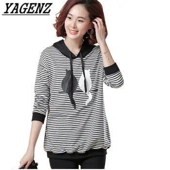 

Oversized Striped Hoodies Sweatshirts Women Fashion 2019 Spring Loose Pullover Sweatshirt Female Casual Tops Plus size XL-5XL