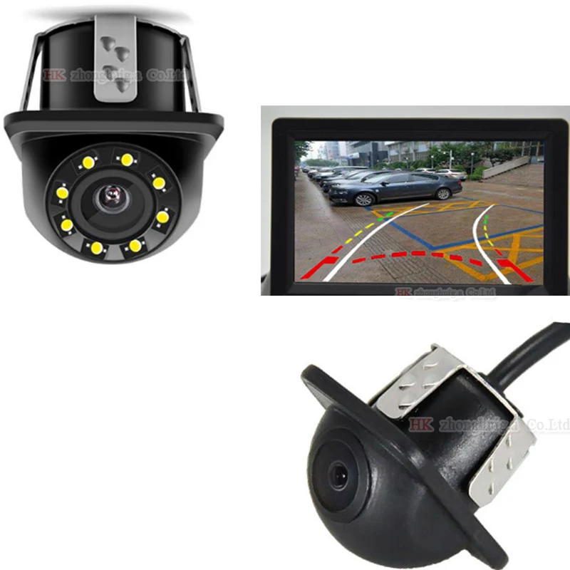

2018 Car Trajectory Dynamic Tracks Universal Rear View Vehicle Camera CCD LED/ IR Night Vision Parking camera Video System