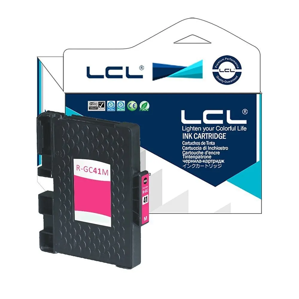 

LCL GC41 GC41M GC 41 GC-41 (1-Pack Magenta ) Ink Cartridge Compatible for Ricoh IPSiO SG 2010L 2100 3100 7100 3110SFNW