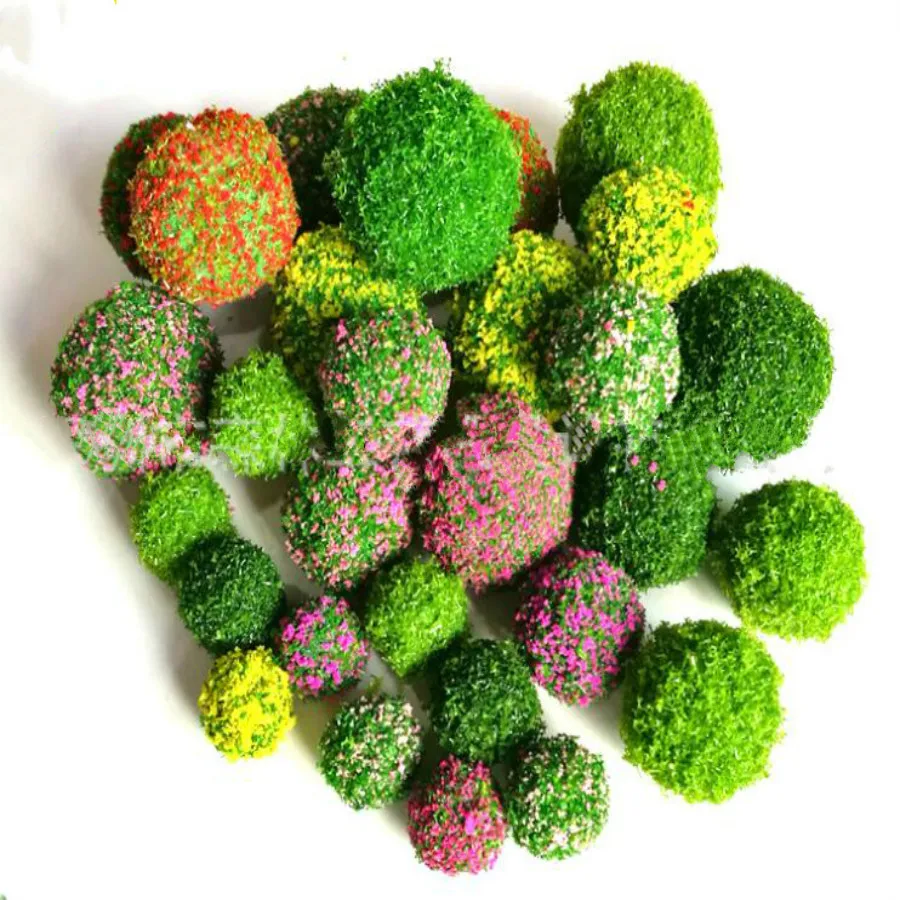 

2018 new 100Pcs/Lot Ball-shaped Flower Model Trees Mixed Model Landscape Trees