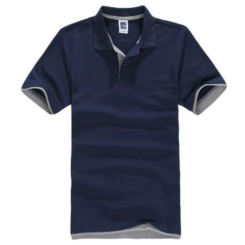 Мужская хлопковая футболка с коротким рукавом размеры до XXXL|camisa polo|cotton polo mensleeve