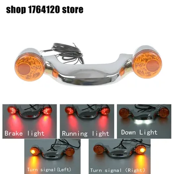 

Motorcycle Rear LED Brake Light Turn Signal Bar Chrome For Harley Touring Street Road Glide 2010-2014 2015 2016 2017