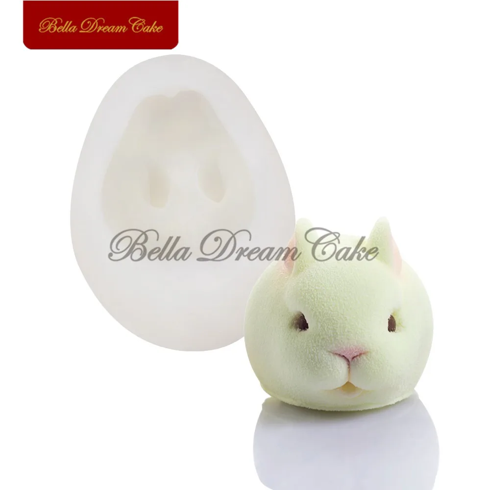 Small Size 3D Rabbit Silicone Mold Easter Bunny SugarCraft Molds DIY