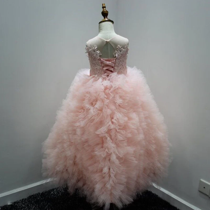 HSDYQ дома 2016 цветок платья для девочек кружевные фатиновые длинные юбки Русалка Мода Семья розовый платья для мамы и дочки