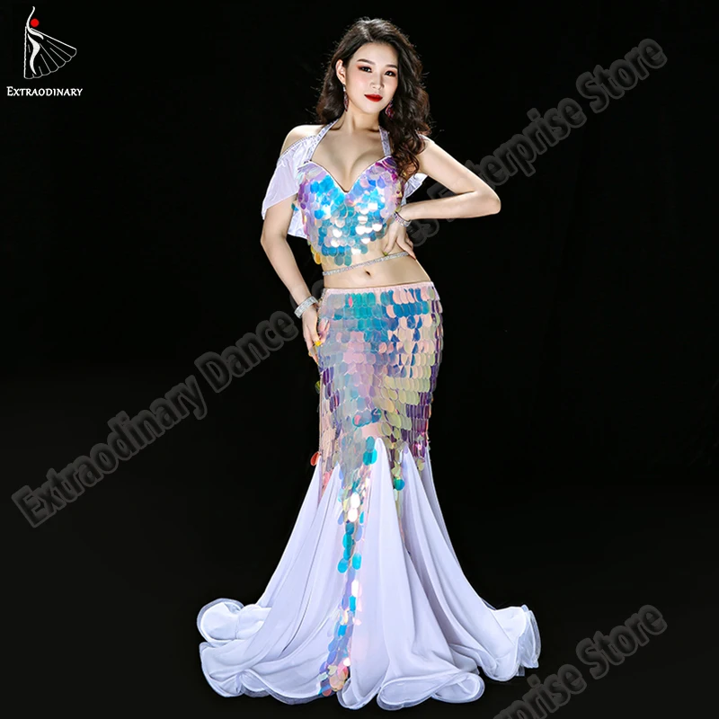 Beha Rok Pailletten Vrouwen Buikdans Rok Kostuums Oosterse Sexy Lange Jurk Carnaval Outfits Top Pak Stage Performance Beha Rok Pailletten Vrouwen Buikdans Rok Kostuums Oosterse Sexy Lange Jurk Carnaval Outfits Top Pak Stage Performance