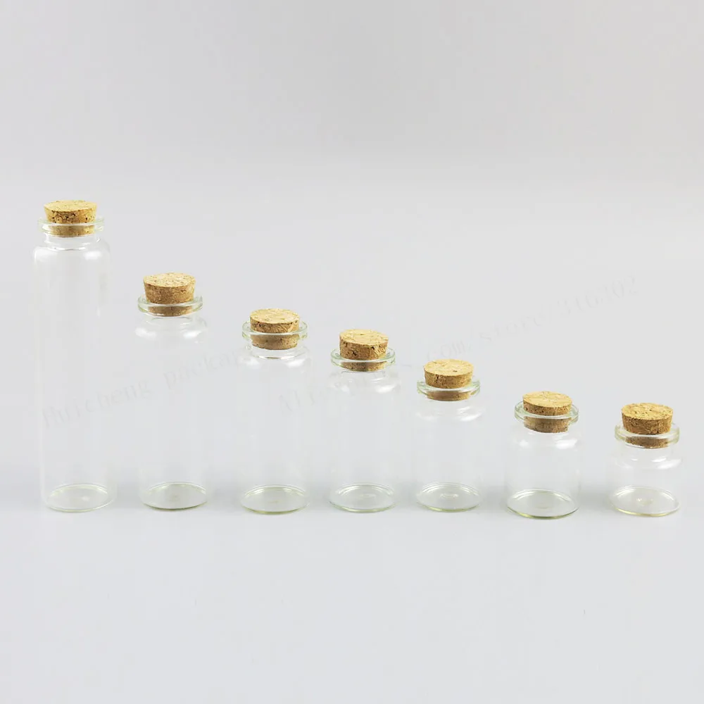 30 pcs 10ml 15ml 20ml 25ml 30ml 40ml 55ml Clear Glass Bottle With