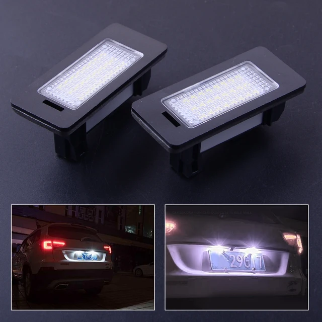 beler Pair of 24 LEDs White Number License Plate Light Fit for Skoda