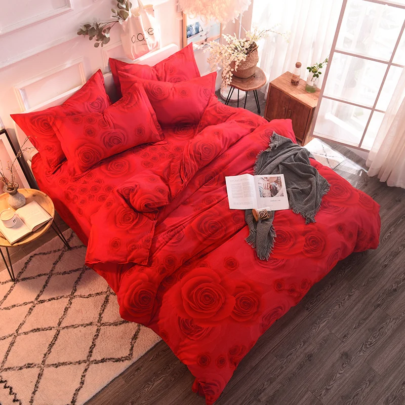 

Winter Warm 100%Cotton Bedding Set King Queen size Bed Sheet Duver Quilt Cover Pillowcase bed set