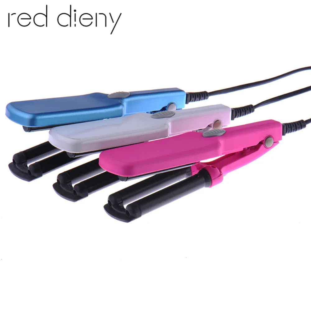 

2017 New Fast hair curler Styling Appropriate Three Barrel Waver Curling Tongs Curler Beauty Makeup Crimper Electric Hair Curler