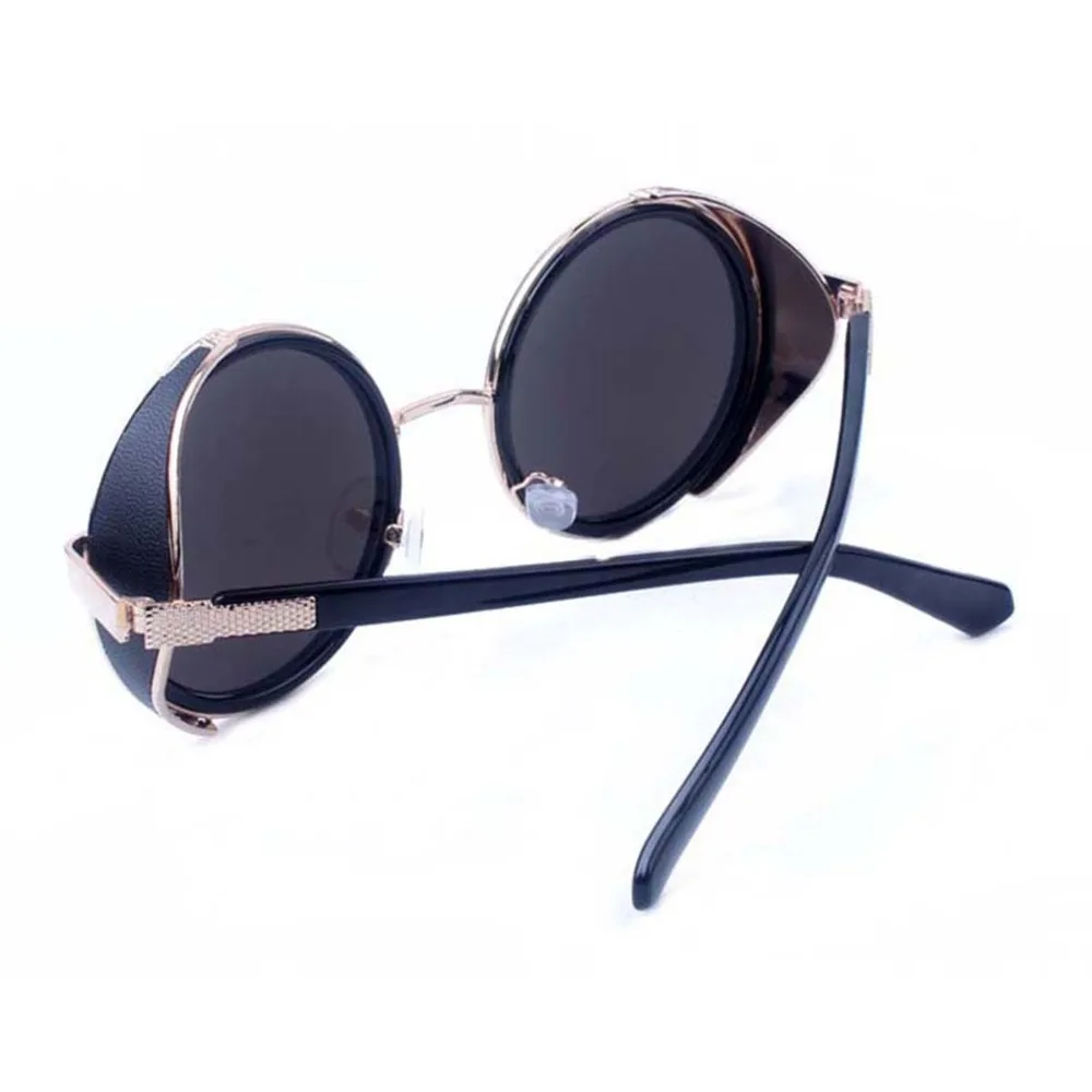 Модные женские круглые солнцезащитные очки в стиле стимпанк металлическая рамка солнцезащитные очки с UV400 защиты