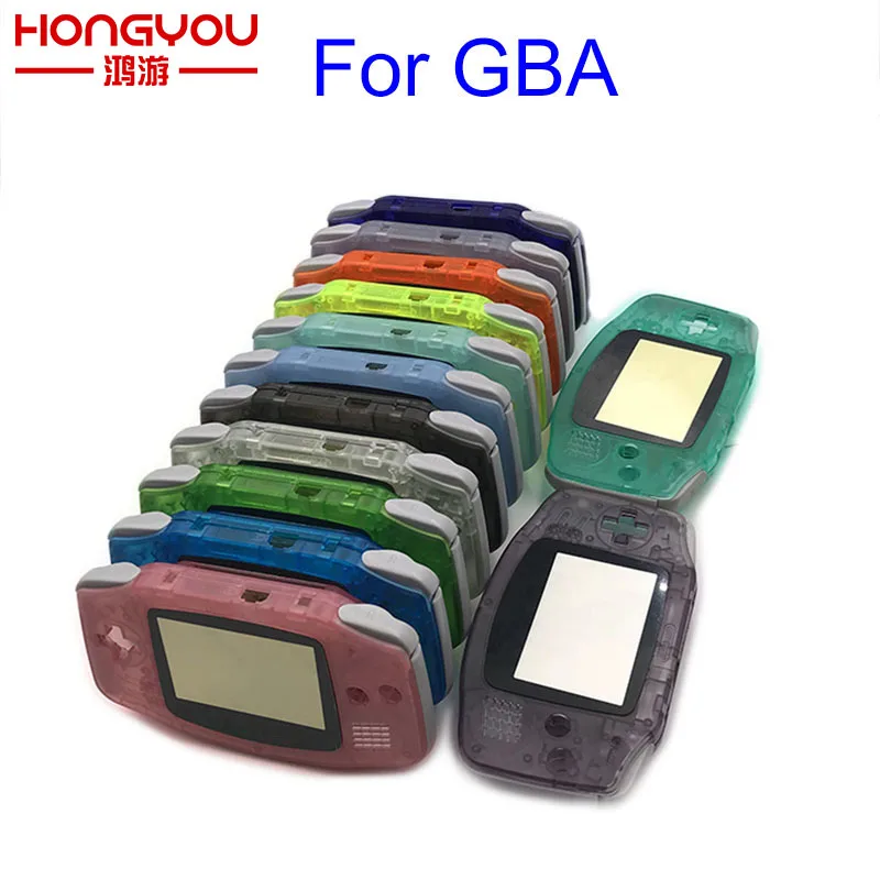 Сменный светящийся Прозрачный чехол для nintendo GBA, чехол для Gameboy Advance, кнопки, отвертка